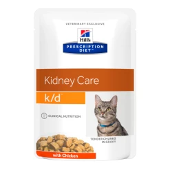 Hill’s Prescription Diet K/D Kidney Care Maaltijdzakjes – Kattenvoer – Kip 12×85 G