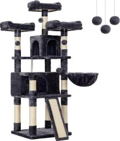 Hoppa! Krabpaal, XXL Krabpaal, 172 Cm, Rookgrijs