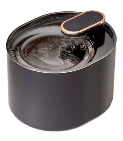 EcoPedz Automatische Design Drinkfontein Met Waterfilter – Antraciet