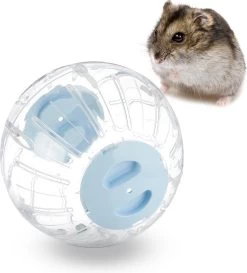 Relaxdays Hamsterbal Doorzichtig – 18,5 Cm – Loopbal Hamster – Dwerghamster Bal – Blauw