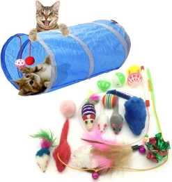 Kitty Kattenspeelgoed, Set Met 15 Diverse Speeltjes Voor Katten