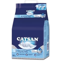 2x 18L Hygiëne Plus Catsan Kattenbakvulling Niet-klonterend