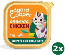 Edgard & Cooper Kat Adult Bio Pate Kip Kattenvoer 2x 16×85 Gr