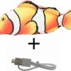 Interactieve Oplaadbare Bewegende Vis (Nemo Geel) – Unieke “must Have” Voor Uw Kat / Hond