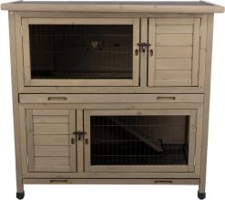 Trixie Trixe Buitenhok Kooi Voor Buiten Hout Grijs Groen 116 X 111 X 65 Cm