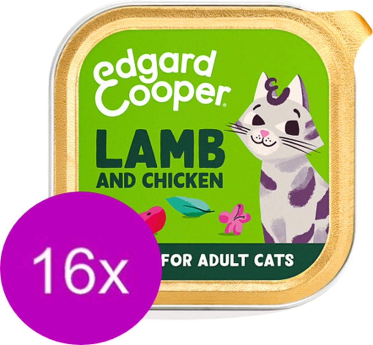 16x Edgard & Cooper Adult Paté Kuipje Kip & Lam – Kattenvoer – 85g 3 16x Edgard & Cooper Adult Paté Kuipje Kip & Lam – Kattenvoer – 85g