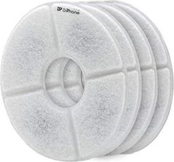 DrPhone AluPet Filter – Drinkfontein Filters – Navulling Set: 4 Stuks – Voor Katten En Honden (3 Maanden)