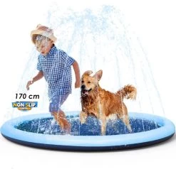 Joyage Zwembad Voor Hond En Kind – Hondenzwembad Opvouwbaar – Hondendouche – Hondenbad – Dog Pool – Waterfontein – Watersproeier – Waterspeelgoed – Honden Speelgoed Sterk – Dog Toys – Zwembad Voor Honden Large – Zwembad Hond – Bad Voor Honden