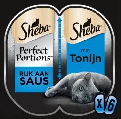 Sheba – Perfect Portions – Kattenvoer In Saus – Tonijn – 6 X 8 Stuks