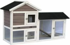 Kerbl Avoriaz Konijnenhok – Wit/Bruin – 147 X 53 X 85 Cm