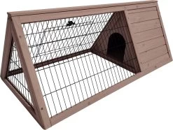 Duvo+ Woodland Konijnenhok Tristan 1 Forest S – 110x50x41cm Taupe + Gratis 100ml Drinkfles