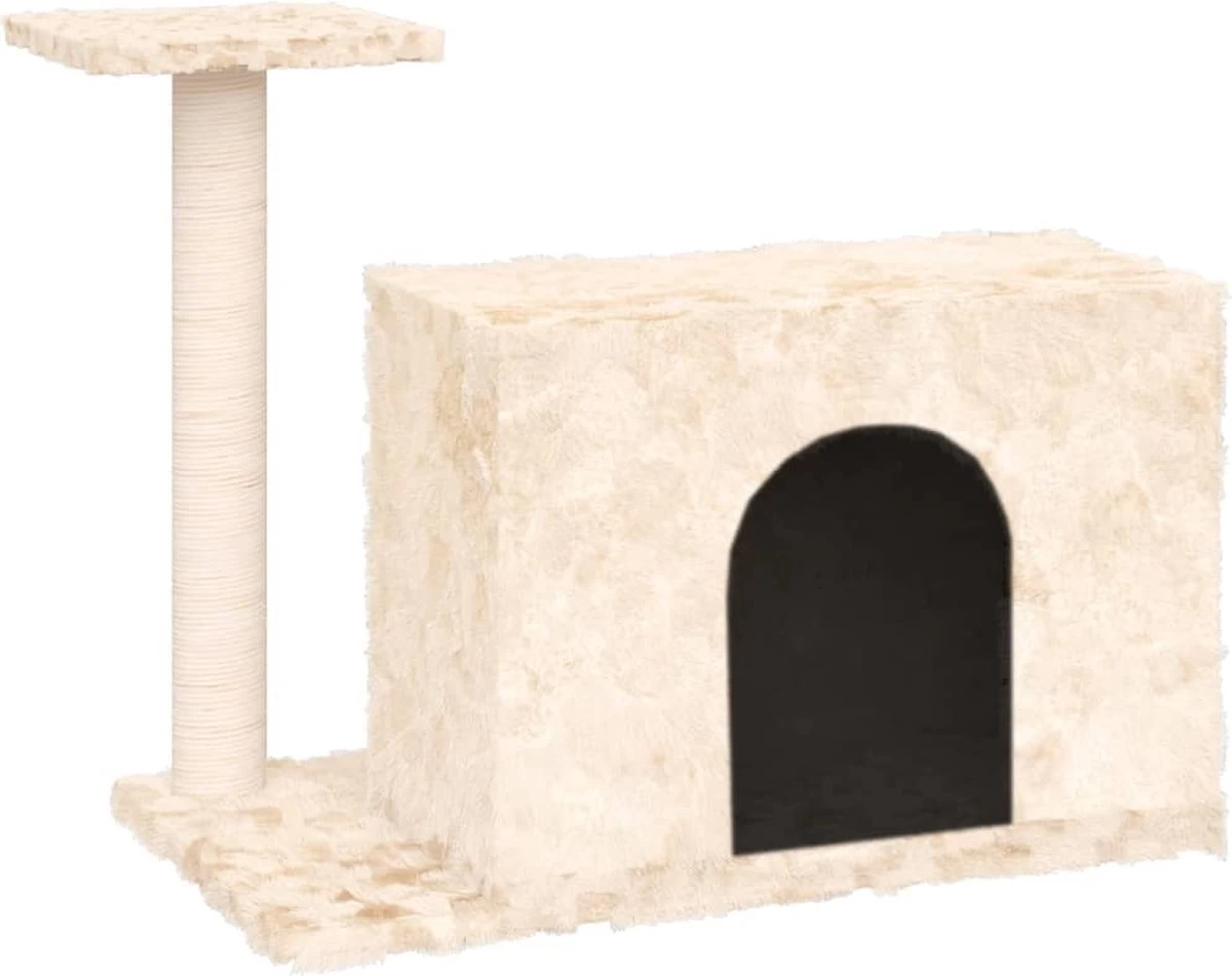 La Dolce Vita – Kattenmeubel Met Sisal Krabpaal 51 Cm Crèmekleurig