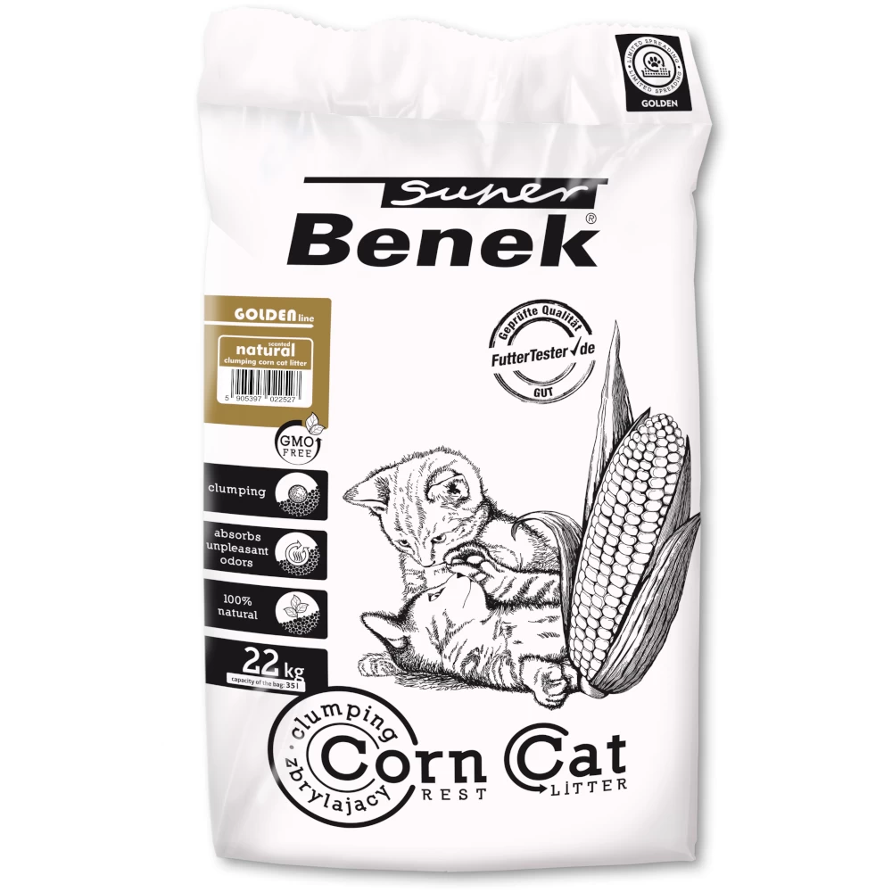 35l Super Benek Corn Cat Golden Kattenbakvulling