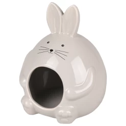 Flamingo Hamsterhuis Hopper – Kooi Accessoire – 11.5×11.5×14 Cm Grijs