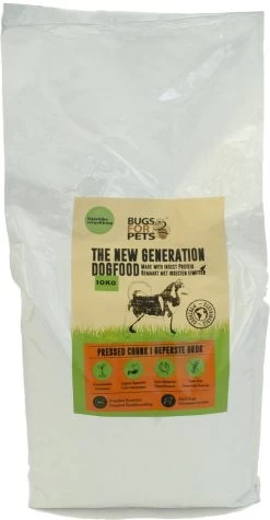 Bugs For Pets – Hondenvoer – Pressed – Geperste Brok – 10 Kg – Bij Voedselallergie Of Huidirritatie – Hypoallergeen – Duurzaam – Graanvri – Op Basis Van Insectenj