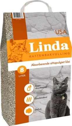 Linda USA Kattenbakvulling – 8 Liter – Niet-klontvormend