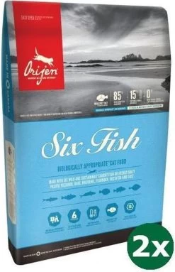 Orijen Whole Prey 6 Fish Kattenvoer 2x 1,8 Kg