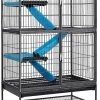 FURNIBELLA – Kooi Voor Kleine Dieren, Knaagdierenvolière Met Wieltjes, 4 Etages, Kooi XXL, Geschikt Voor Hamsters, Kleine Dieren, Cavia’s, Metaal, 78 X 51 X 137 Cm -Dierenbenodigdheden Promotie 793x1200 1