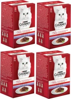 4x Gourmet Mon Petit – Vlees – Kattenvoer – 6x50g