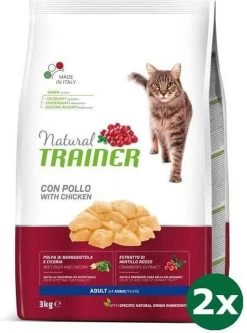 Natural Trainer Cat Adult Chicken Kattenvoer 2x 3 Kg
