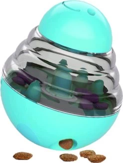 Snackbal Hond – Voerbal – Honden Speelgoed – Intelligentie – Speelbal – Verstelbaar – Turquoise