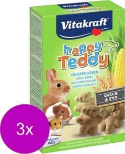 Vitakraft Happy Teddy Vita – Knaagdiersnack – 3 X 75 G